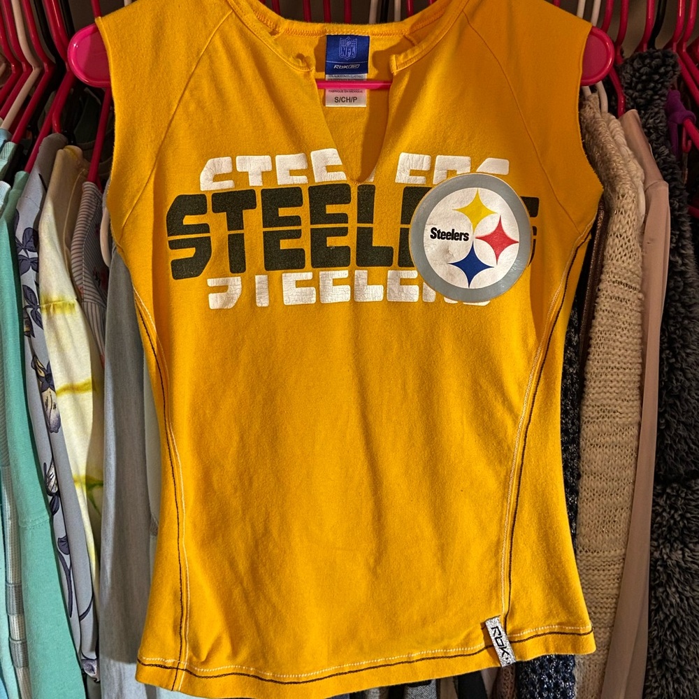 Ladies Pittsburgh Steelers Cut Off Tank